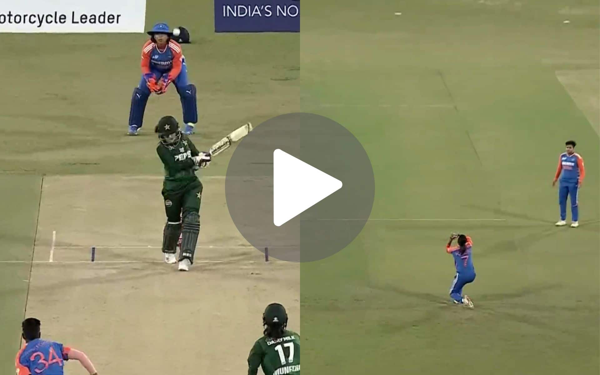 [Watch] Vastrakar Strikes Early In IND Vs PAK; Harmanpreet Takes Catch In Reverse Cup Style